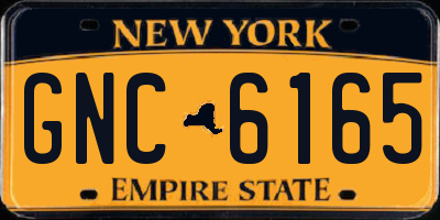 NY license plate GNC6165