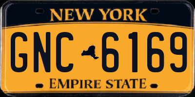 NY license plate GNC6169