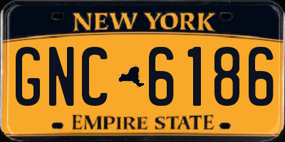 NY license plate GNC6186