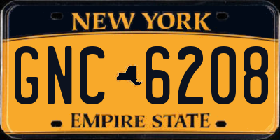 NY license plate GNC6208