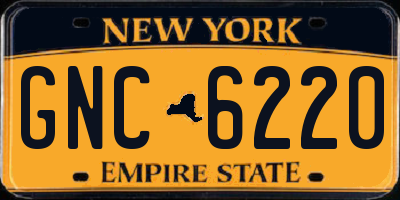 NY license plate GNC6220