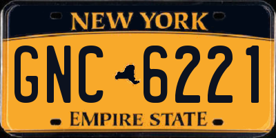 NY license plate GNC6221