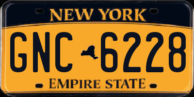 NY license plate GNC6228