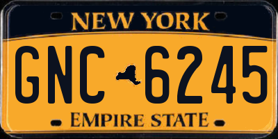 NY license plate GNC6245