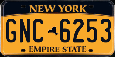 NY license plate GNC6253
