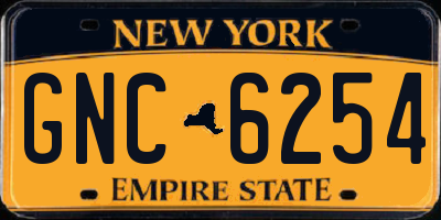NY license plate GNC6254