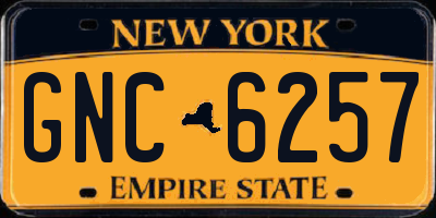 NY license plate GNC6257