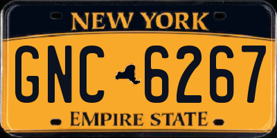 NY license plate GNC6267
