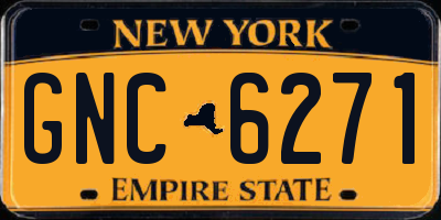 NY license plate GNC6271