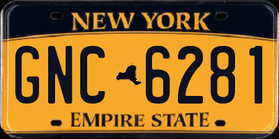 NY license plate GNC6281