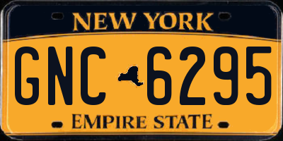 NY license plate GNC6295
