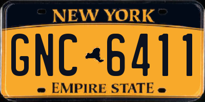 NY license plate GNC6411