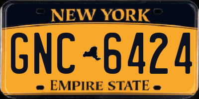 NY license plate GNC6424