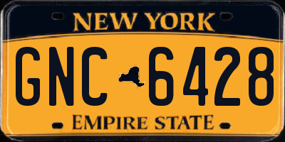 NY license plate GNC6428