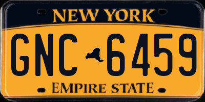 NY license plate GNC6459