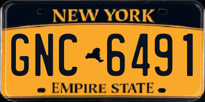 NY license plate GNC6491