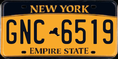 NY license plate GNC6519