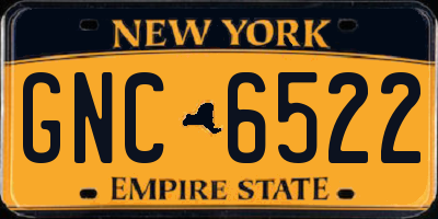 NY license plate GNC6522