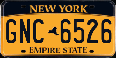 NY license plate GNC6526