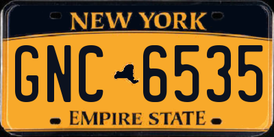 NY license plate GNC6535
