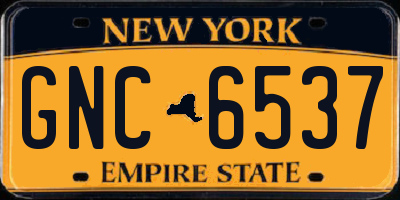 NY license plate GNC6537