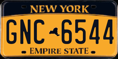 NY license plate GNC6544