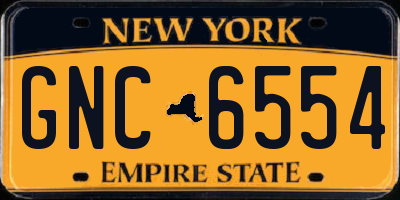 NY license plate GNC6554