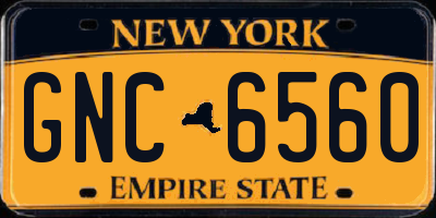 NY license plate GNC6560