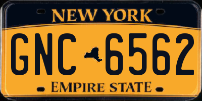 NY license plate GNC6562