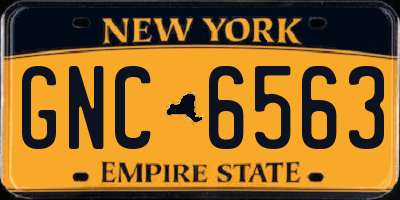 NY license plate GNC6563