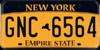 NY license plate GNC6564