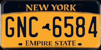 NY license plate GNC6584