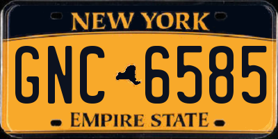 NY license plate GNC6585