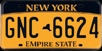 NY license plate GNC6624