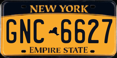 NY license plate GNC6627