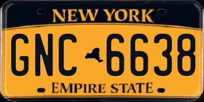 NY license plate GNC6638