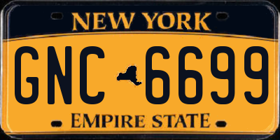 NY license plate GNC6699