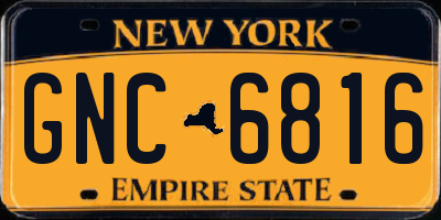 NY license plate GNC6816