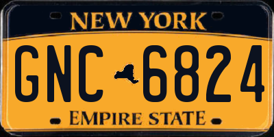 NY license plate GNC6824