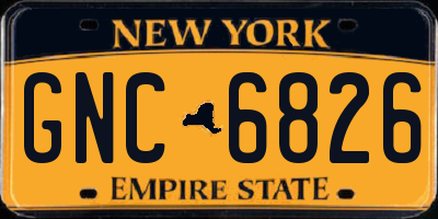 NY license plate GNC6826