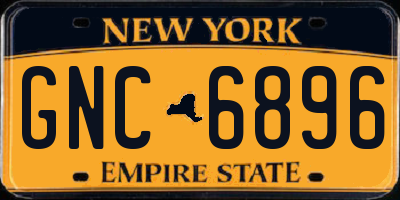 NY license plate GNC6896