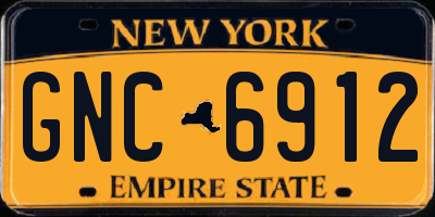 NY license plate GNC6912