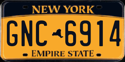 NY license plate GNC6914