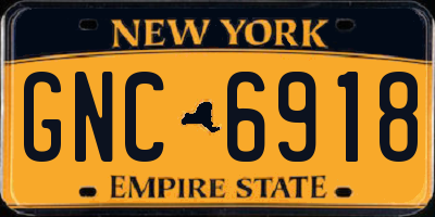 NY license plate GNC6918