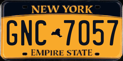 NY license plate GNC7057