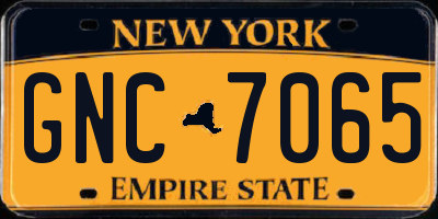 NY license plate GNC7065