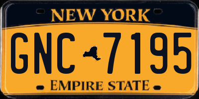 NY license plate GNC7195