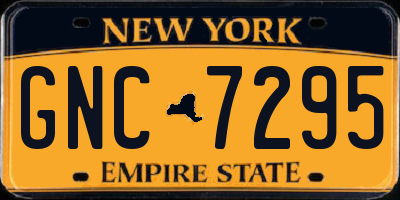 NY license plate GNC7295