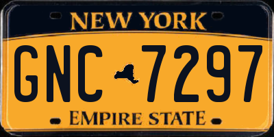 NY license plate GNC7297