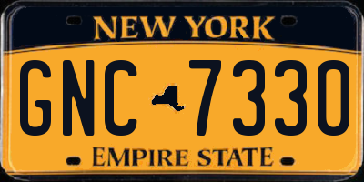 NY license plate GNC7330